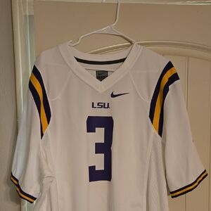 LSU Nike White and Purple Jersey with Yellow Accents